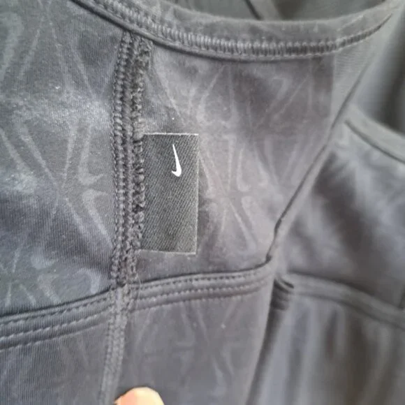 nike tank top bra size small black with cute nike swish design - Picture 4 of 5